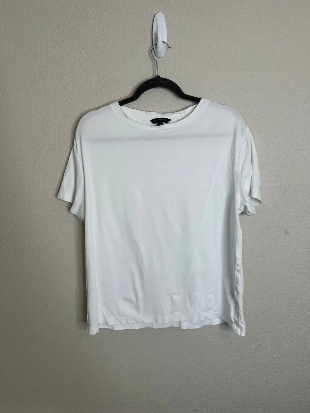 Banana Republic Mens White T-Shirt 100 Cotton Crew Neck Short Sleeve Basic M